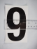 Number "9" - 5 Inch Sticker Decal Vinyl Adhesive Address Numbers Black & White (lot of 10) SALE ITEM MADE IN USA
